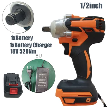 18V 1/2in 520Nm Torque Brushless Cordless Electric Impact Wrench Power Rechargeable Tool Cordless Driver+Battery
18V 1/2in 520Nm Torque Brushless Cordless Electric Impact Wrench Power Rechargeable Tool Cordless Driver+Battery
