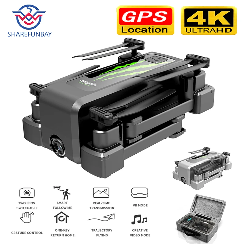 SHAREFUNBAY drone GPS 4K HD camera 5G WIFI FPV drone ESC camera height keep flight for 20 minutes control distance 500m
SHAREFUNBAY drone GPS 4K HD camera 5G WIFI FPV drone ESC camera height keep flight for 20 minutes control distance 500m