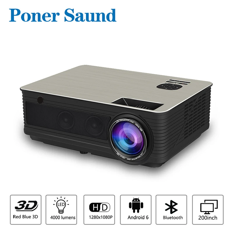 Poner Saund M5S Projector Full HD 1080P 4k Projector Android Portable Mini Smart Projector for Mobile Phone Movie Proyectores
Poner Saund M5S Projector Full HD 1080P 4k Projector Android Portable Mini Smart Projector for Mobile Phone Movie Proyectores