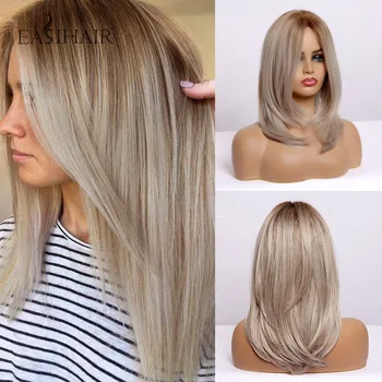EASIHAIR Medium Length Brown Ombre Synthetic Wigs for Women Natural Layered Wigs with Trendy Heat Resistant Daily Wig Cosplay
EASIHAIR Medium Length Brown Ombre Synthetic Wigs for Women Natural Layered Wigs with Trendy Heat Resistant Daily Wig Cosplay