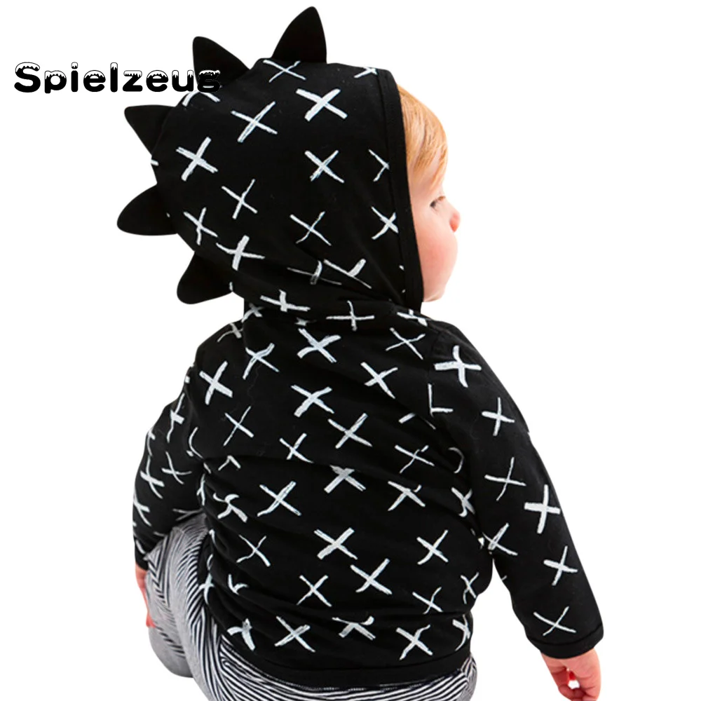 Фото Осенняя одежда с капюшоном для маленьких мальчиков и девочек куртка на молнии