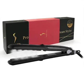 

Flat Steam Iron Hair Straightener Professional Ceramic Vapor with Argan Oil Infusion Straightening Hair Flat Iron Steampod