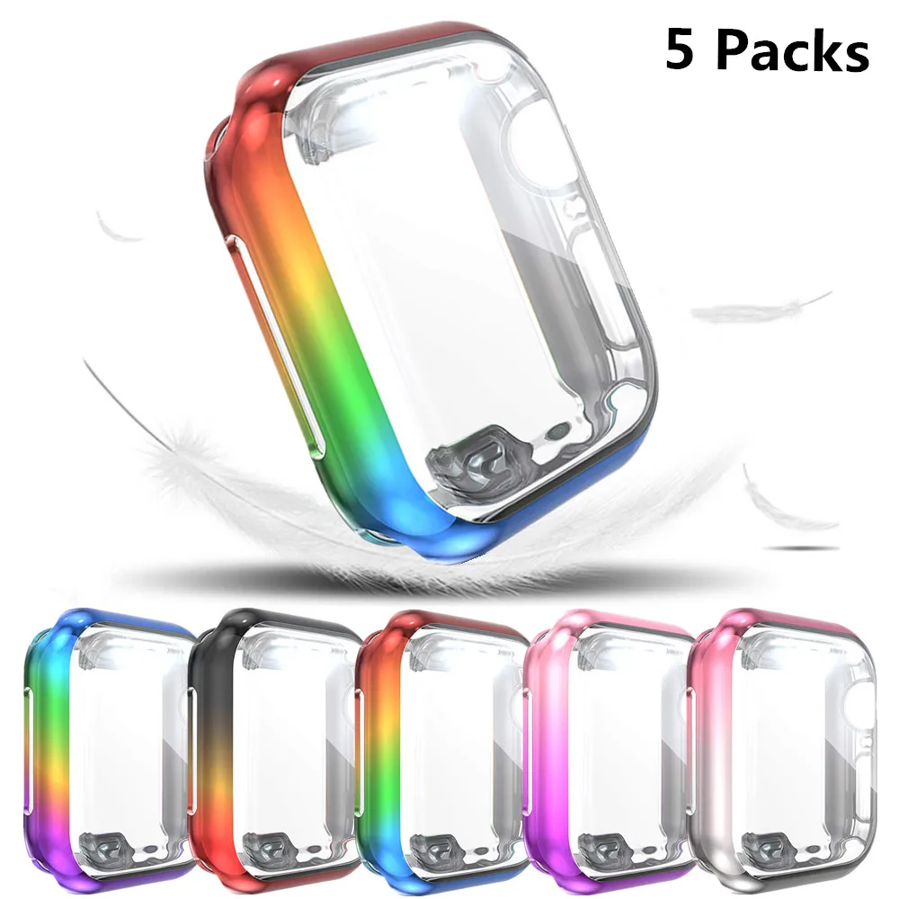 5 PC Gradient Color Fashion Case for Apple Watch Series 5 4 Protective Cover Thin High Quality Bumper Shell For iWatch 44MM 40MM
5 PC Gradient Color Fashion Case for Apple Watch Series 5 4 Protective Cover Thin High Quality Bumper Shell For iWatch 44MM 40MM