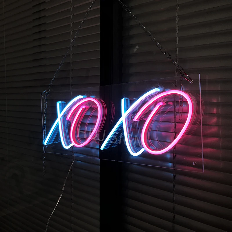 HDJSign led neon sign XOXO for room phrase Transparen acrylic flex warm light Custom home wall hanging decor
HDJSign led neon sign XOXO for room phrase Transparen acrylic flex warm light Custom home wall hanging decor