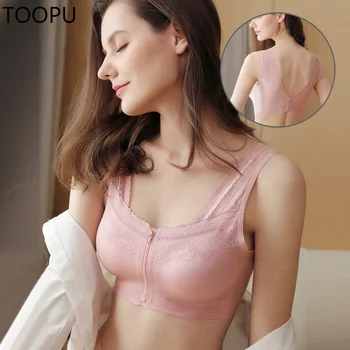 Sexy Women Bras Push Up Gather Bralette Seamless Bra Wire Free Front Closure Femme Comfort Underwear Solid Color Vest Brassiere 
Sexy Women Bras Push Up Gather Bralette Seamless Bra Wire Free Front Closure Femme Comfort Underwear Solid Color Vest Brassiere