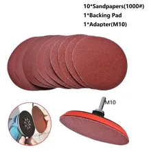 /10pcs 1000grit Sandpapers 125mm Sanding Discs With Backing Pad & Adapter M10 For Hook And Loop Sponges/
/10pcs 1000grit Sandpapers 125mm Sanding Discs With Backing Pad & Adapter M10 For Hook And Loop Sponges/