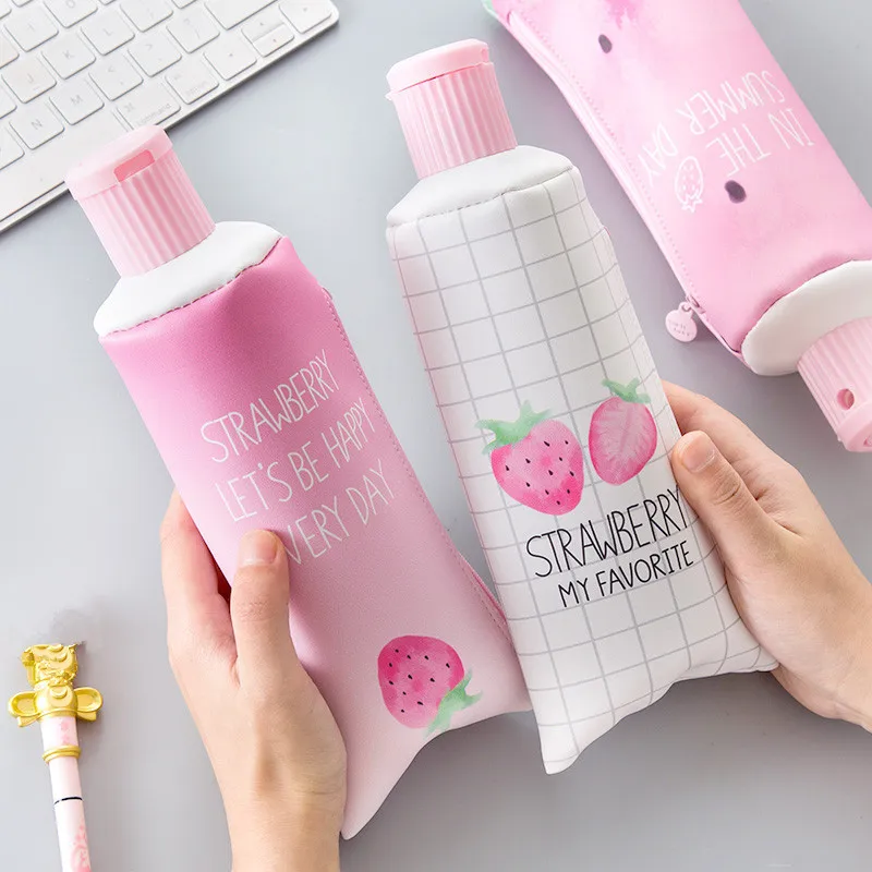 1PC Strawberry Toothpaste PU Pencil Case with Pencil Sharpener Kawaii Stationery Storage Pen Bag for Girl Students Gifts
1PC Strawberry Toothpaste PU Pencil Case with Pencil Sharpener Kawaii Stationery Storage Pen Bag for Girl Students Gifts
