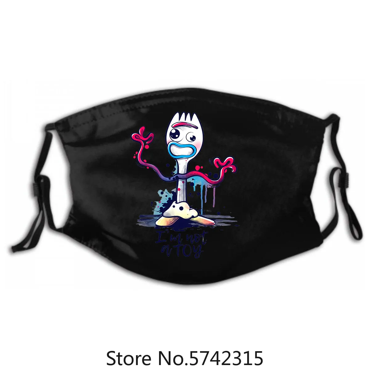 Washable Reusable Mask with PM2.5 Filters 5 Layers of Protection for Unisex Black I'M Not A Toy 4 Forky Mask Colorful Pattern
Washable Reusable Mask with PM2.5 Filters 5 Layers of Protection for Unisex Black I'M Not A Toy 4 Forky Mask Colorful Pattern