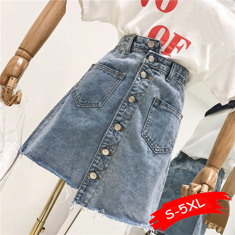 Spring Summer 2020 New Denim Sheath Wrap Skirts Irregular Single-Breasted High Waist Midi Skirt Plus Size Jeans Skirts Womens
Spring Summer 2020 New Denim Sheath Wrap Skirts Irregular Single-Breasted High Waist Midi Skirt Plus Size Jeans Skirts Womens