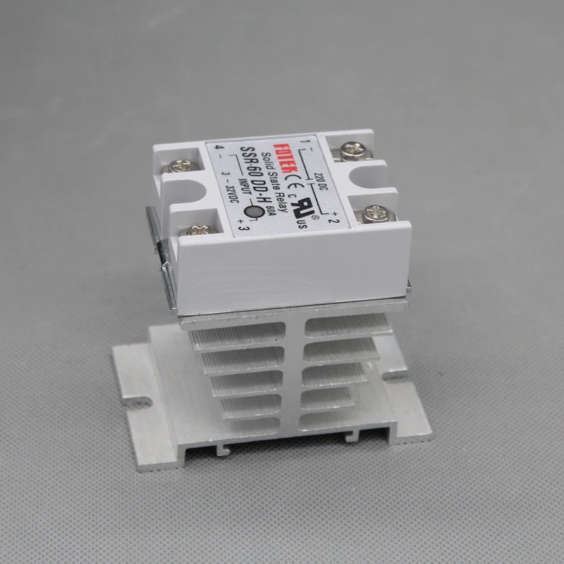 Single Phase SSR-60DD-H 60A DC control DC Solid State Relay SSR 60DD-H input DC3-32V 220VDC out include Heat Sink
Single Phase SSR-60DD-H 60A DC control DC Solid State Relay SSR 60DD-H input DC3-32V 220VDC out include Heat Sink