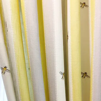 Yellow Stripe Embroidered Bee Blackout Curtain For Kids Boys Princess Nursery Gradient Fashion New Home Decor Drapes zh404C
Yellow Stripe Embroidered Bee Blackout Curtain For Kids Boys Princess Nursery Gradient Fashion New Home Decor Drapes zh404C