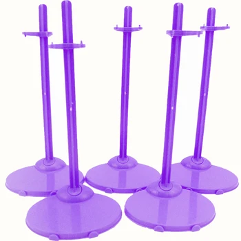 5 Pcs Purple Waist Doll Stands Display Supporting Holder Toy Mannequin Model Accessories for Barbie 1/6 Doll Dollhouse Kids Toy