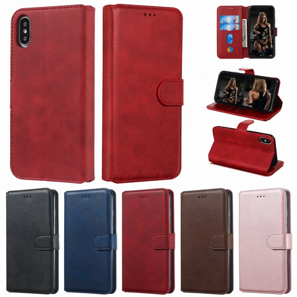 Чехол для телефона с откидной крышкой Redmi Note 8 Pro 8T K30 Роскошный деловой кожаный