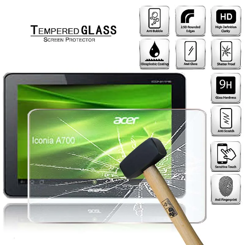Tempered Glass Screen Protector Cover for Acer Iconia Tab A700 10.1" Full Screen Coverage Anti-Scratch Explosion-Proof Screen
Tempered Glass Screen Protector Cover for Acer Iconia Tab A700 10.1" Full Screen Coverage Anti-Scratch Explosion-Proof Screen