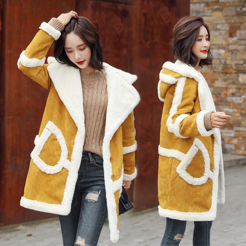 Lambs Wool Coat Female Winter New Products 2018 Korean-style Students Trend Loose Thick Warm Suede Cotton-padded Coat 
Lambs Wool Coat Female Winter New Products 2018 Korean-style Students Trend Loose Thick Warm Suede Cotton-padded Coat