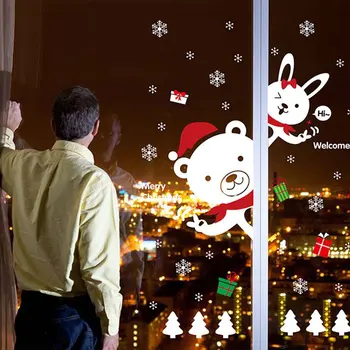 Xh-0823 Cartoon Christmas Wall Sticker Door Sticker Shopping Mall Decoration Window Glass Rabbit Bear Snowflake Plastic
Xh-0823 Cartoon Christmas Wall Sticker Door Sticker Shopping Mall Decoration Window Glass Rabbit Bear Snowflake Plastic