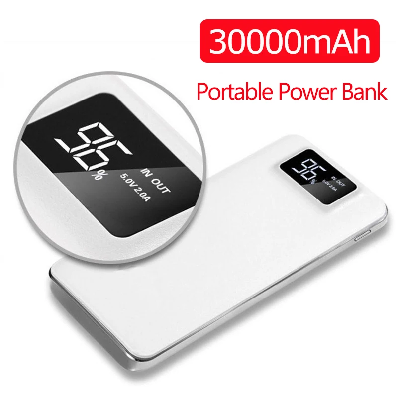 30000mAh Portable Power Bank External Battery LCD Screen Display Powerbank Dual USB Poverbank Charger For IPhone Xiaomi Huawei
30000mAh Portable Power Bank External Battery LCD Screen Display Powerbank Dual USB Poverbank Charger For IPhone Xiaomi Huawei