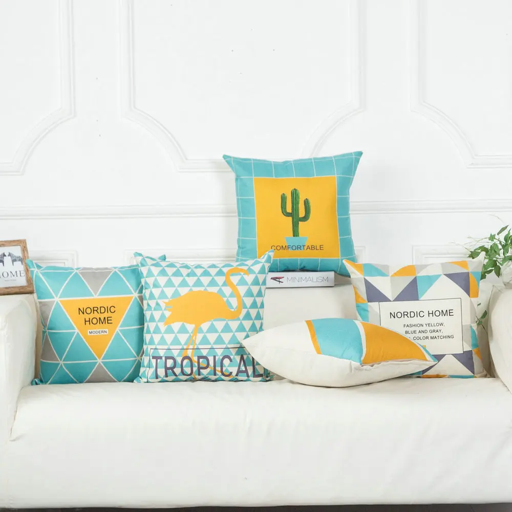 Nordic Home Pillowcase Geometric Linen Cotton Cushion No Filling Blue Gray Yellow Deer Cactus Waves Flamingo Pattern Decorative
Nordic Home Pillowcase Geometric Linen Cotton Cushion No Filling Blue Gray Yellow Deer Cactus Waves Flamingo Pattern Decorative