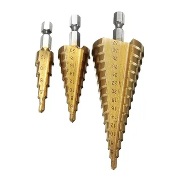 3pcs/set 4-12 / 20 / 32mm Titanium Coated Metal Hexagonal Core Bits Step Drill Cone Metric Hole Cutter
3pcs/set 4-12 / 20 / 32mm Titanium Coated Metal Hexagonal Core Bits Step Drill Cone Metric Hole Cutter