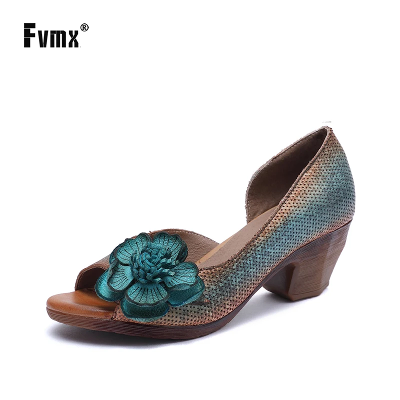 FVMX Genuine Leather 2020 New Fashion Spring and Summer Female Sandals Flowers Handmade Old Thick Heel Comfortable Women Shoes
FVMX Genuine Leather 2020 New Fashion Spring and Summer Female Sandals Flowers Handmade Old Thick Heel Comfortable Women Shoes