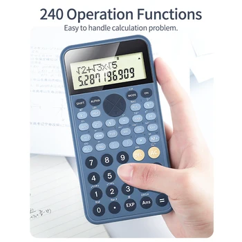 Portable Scientific Calculator with 2 Line Display 240 Functions Mathematics Calculating Tool for School Student Office Supplies
Portable Scientific Calculator with 2 Line Display 240 Functions Mathematics Calculating Tool for School Student Office Supplies