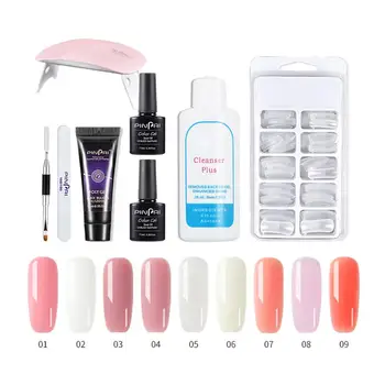 Nail Extension Poly Gel Set LED Clear UV Gel Varnish Nail Polish Art Kit Quick Building Mail Extending Nail Length Polygel Kit 
Nail Extension Poly Gel Set LED Clear UV Gel Varnish Nail Polish Art Kit Quick Building Mail Extending Nail Length Polygel Kit