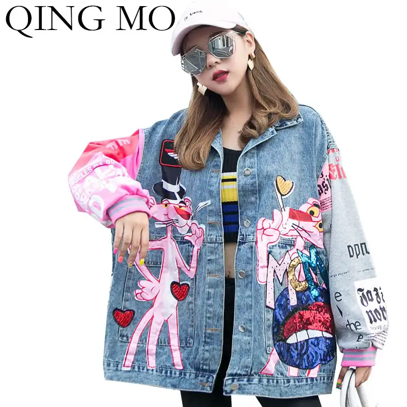pink panther denim jacket