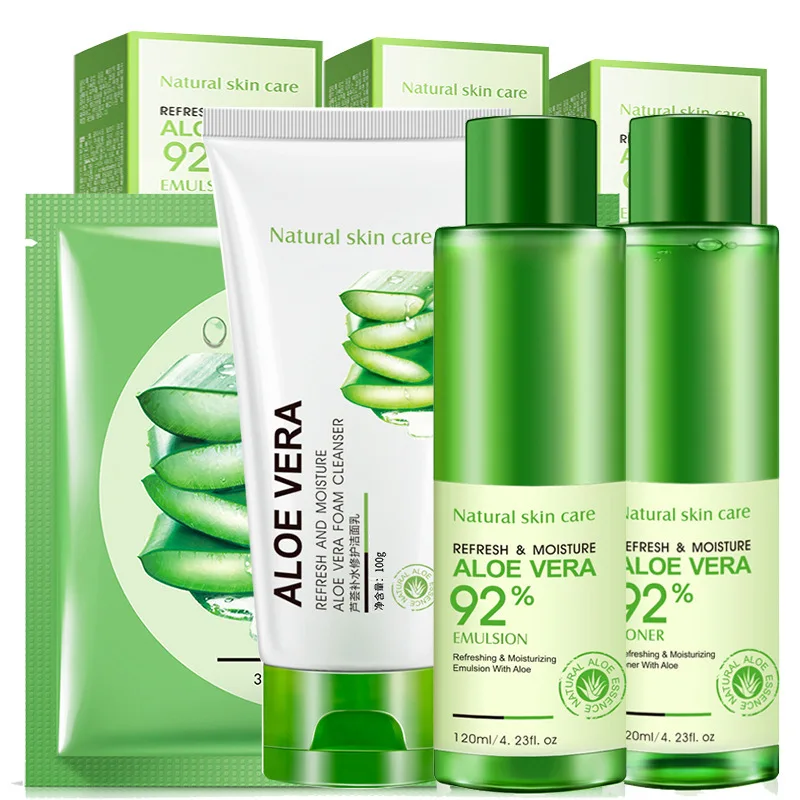 Boquanya Aloe Set Moisturizing Cleansing Lotion Essence Lotion 4 Pieces in a Set Combination Product Non-Box
Boquanya Aloe Set Moisturizing Cleansing Lotion Essence Lotion 4 Pieces in a Set Combination Product Non-Box