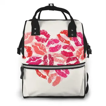Fashion Mummy Maternity Nappy Bag Heart Red Lipsticks Prints Large Capacity Baby Bag Travel Backpack Nursing Bag for Baby Care 
Fashion Mummy Maternity Nappy Bag Heart Red Lipsticks Prints Large Capacity Baby Bag Travel Backpack Nursing Bag for Baby Care