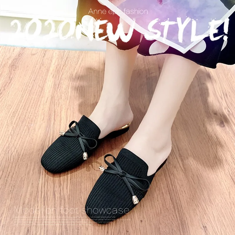 Ladies Fashion Square Toe Slippers 3.5CM Low Heel Lazy Indoor Slippers Bow Toe Flying Woven Sandals
Ladies Fashion Square Toe Slippers 3.5CM Low Heel Lazy Indoor Slippers Bow Toe Flying Woven Sandals