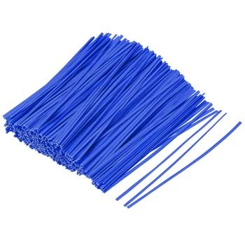 

uxcell Metallic Twist Ties 100mmx2mm Plastic Blue Cable Cord Ties 500pcs