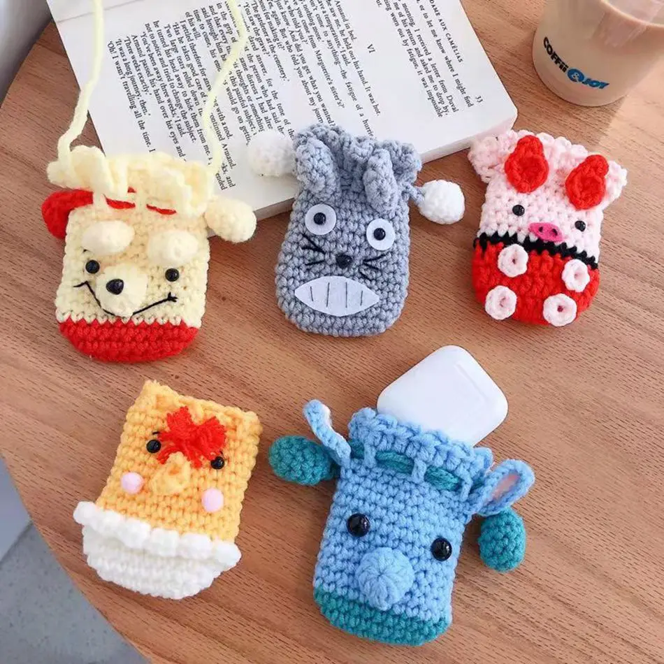 Cute Knitted Sweater Cartoon Anti-Slip Cover For AirPods 2 Case Knitting Wool Earphone Case For Apple Air pods Case Earbuds Bag
Cute Knitted Sweater Cartoon Anti-Slip Cover For AirPods 2 Case Knitting Wool Earphone Case For Apple Air pods Case Earbuds Bag