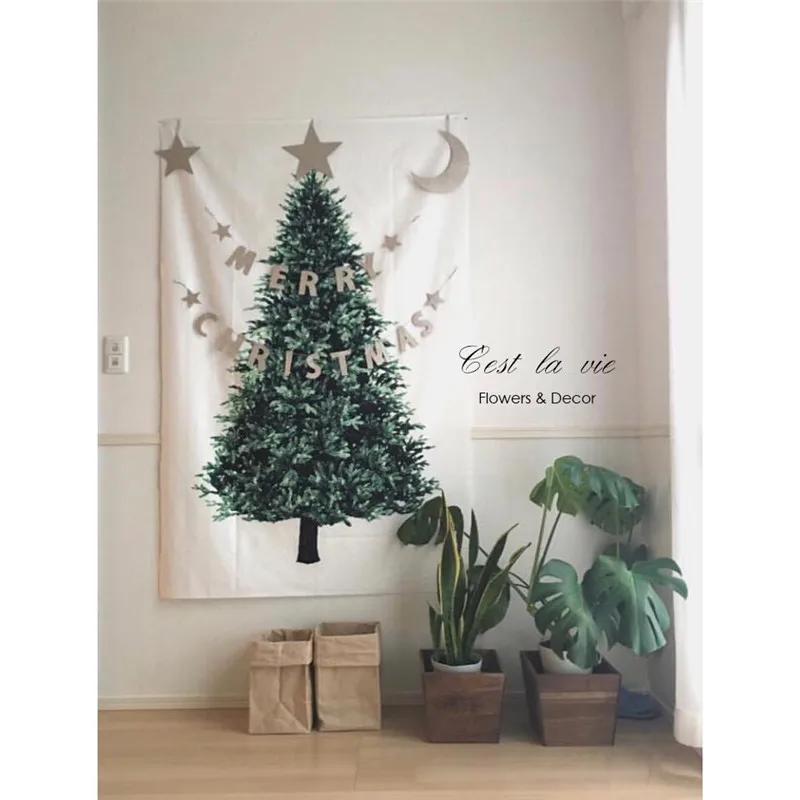 Фото Ins Рождественская елка сосновая ткань настенный Декор - купить