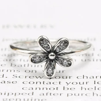 Authentic S925 Dazzling Daisy With Crystal Ring For Women Wedding Party Gift fit Lady Fine Jewelry
Authentic S925 Dazzling Daisy With Crystal Ring For Women Wedding Party Gift fit Lady Fine Jewelry