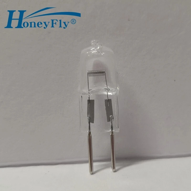 HoneyFly 10 шт. GY6.35 галогенная лампа 12V/24V 20W 35W 50W 100W 250W Warmwhite лампы прозрачный кристалл
