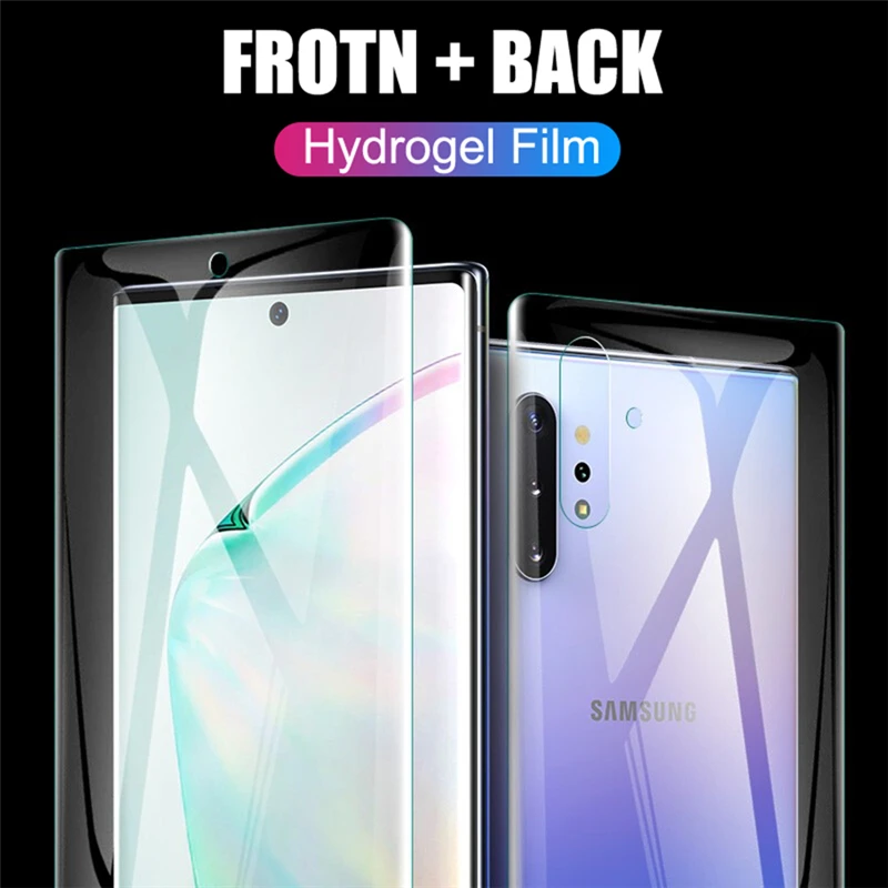Front & Back Hydrogel Film for Samsung Galaxy Note 10 Full Coverage Screen Protector for Samsung Note 10 Plus Not Glass Film
Front & Back Hydrogel Film for Samsung Galaxy Note 10 Full Coverage Screen Protector for Samsung Note 10 Plus Not Glass Film