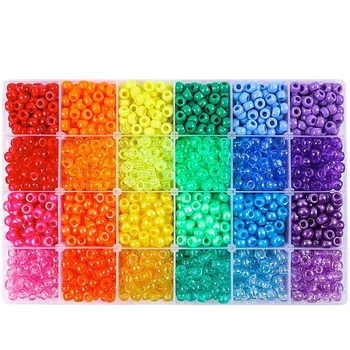 2880 Large Hole Beads Rainbow Plastic Beads 6 x 9 mm 24 Colors 4 Styles Round Bead Sets Suitable for DIY Jewellery Making
2880 Large Hole Beads Rainbow Plastic Beads 6 x 9 mm 24 Colors 4 Styles Round Bead Sets Suitable for DIY Jewellery Making