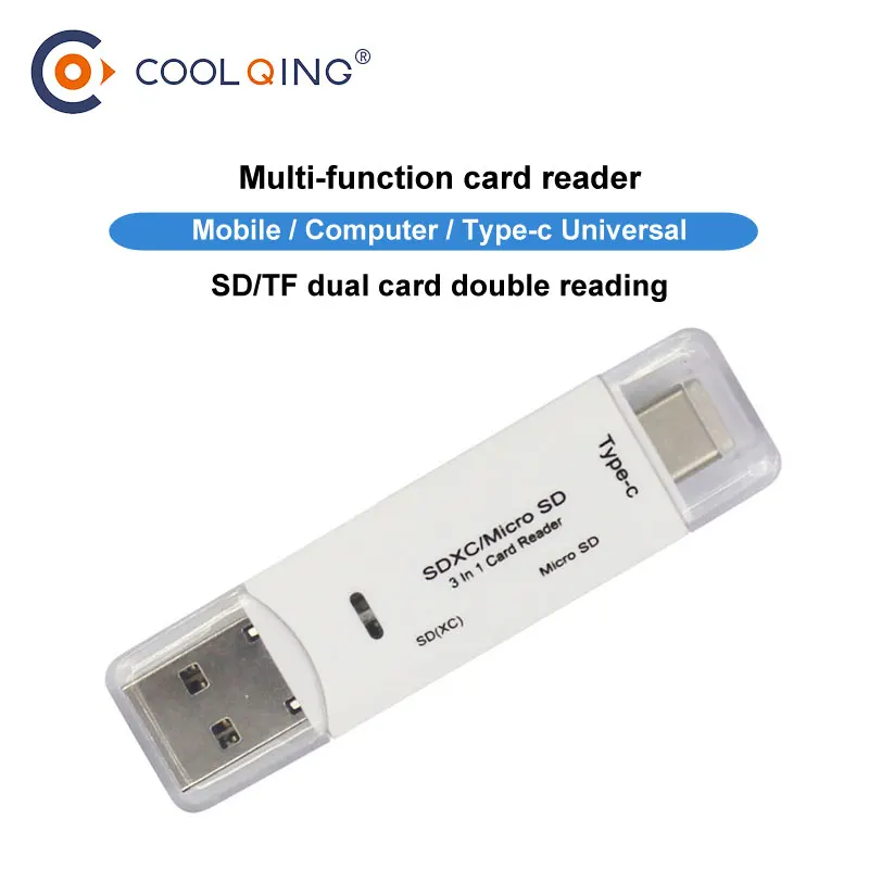 Type C micro USB USB 3in1 OTG Card Reader High-speed USB2.0 Universal OTG TF SD card for Android Computer Extension Headers
Type C micro USB USB 3in1 OTG Card Reader High-speed USB2.0 Universal OTG TF SD card for Android Computer Extension Headers