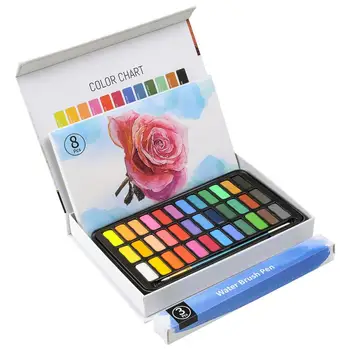 36Color Transparent Solid Watercolor With 3Pcs Water Brush Pen Watercolor Paint Set Gift/Box Set for Artist Drawing Art Supplies
36Color Transparent Solid Watercolor With 3Pcs Water Brush Pen Watercolor Paint Set Gift/Box Set for Artist Drawing Art Supplies