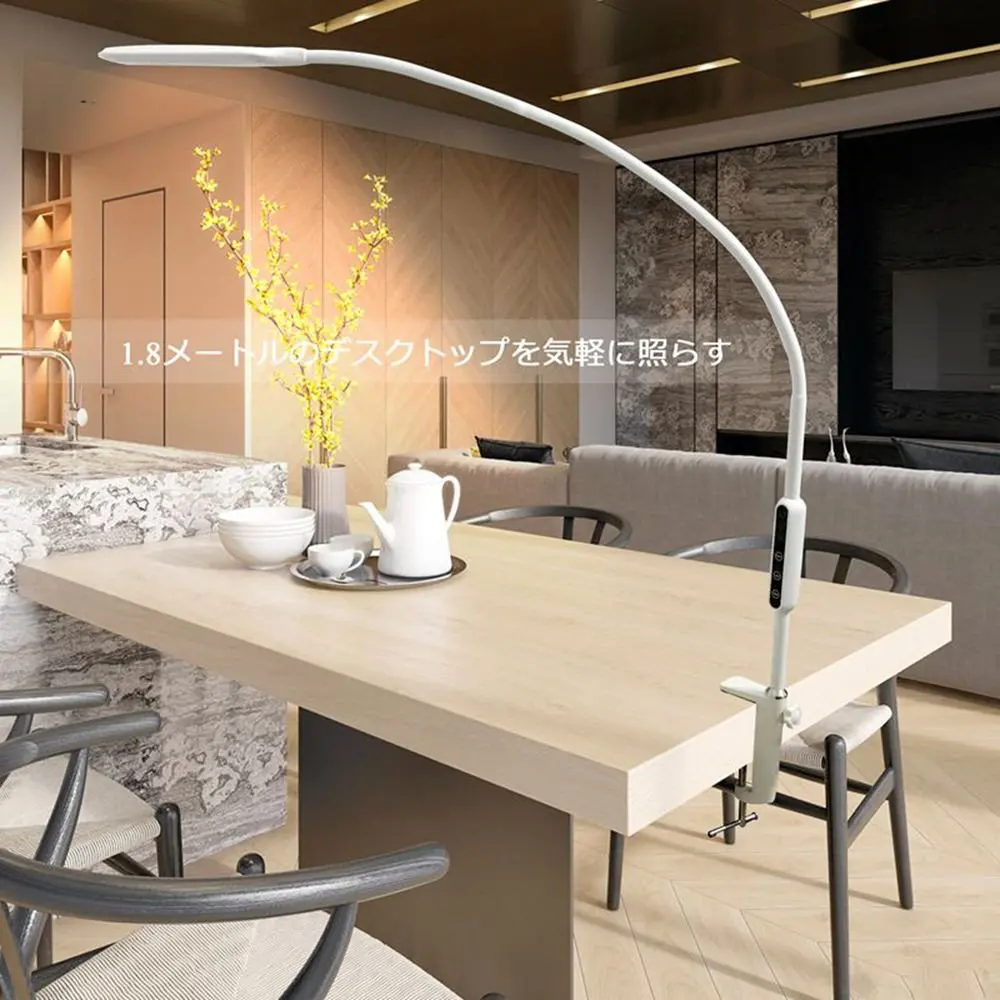 9W White Gooseneck Desk Lamp with Remote Control,Touch Control Reading Clip Table Lamp Bright Dimming with Time Delay Function
9W White Gooseneck Desk Lamp with Remote Control,Touch Control Reading Clip Table Lamp Bright Dimming with Time Delay Function
