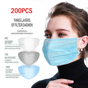 200pcs Disposable Protective Mask 3 Layers Dustproof Facial Protective Cover Masks Maldehyde Prevent bacteria anti-virus Masks
200pcs Disposable Protective Mask 3 Layers Dustproof Facial Protective Cover Masks Maldehyde Prevent bacteria anti-virus Masks