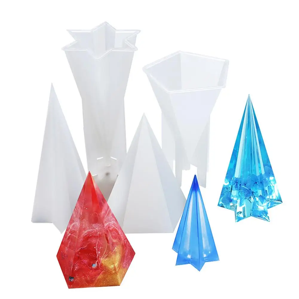 Hexagonal Cone Silicone Mold DIY Soap Candle Epoxy Resin Mould Handmade Table Craft Ornament Tool Home Decoraion
Hexagonal Cone Silicone Mold DIY Soap Candle Epoxy Resin Mould Handmade Table Craft Ornament Tool Home Decoraion