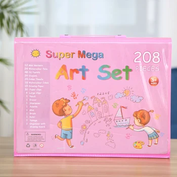 208PCS Children's Paints Box Painting Watercolor Pen Set With Easel Foldable Watercolor Pen Set Drawing Art Accessories
208PCS Children's Paints Box Painting Watercolor Pen Set With Easel Foldable Watercolor Pen Set Drawing Art Accessories