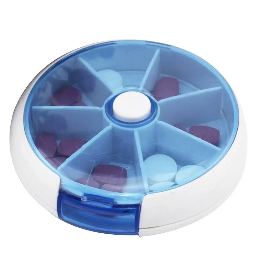 Free Delivery Push-type Automatic Rotation 7 Grid Kit Button Color Pill Box Portable 7-day Pill Box One Week Grid Box
Free Delivery Push-type Automatic Rotation 7 Grid Kit Button Color Pill Box Portable 7-day Pill Box One Week Grid Box