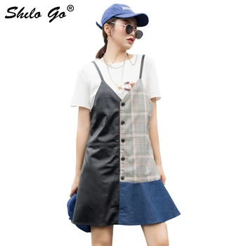 Genuine Leather Dress Highstreet Color Block Cut-and-Sew Grid Panel Button Front Women Strap Ruffles Hem Sheepskin Dresses
Genuine Leather Dress Highstreet Color Block Cut-and-Sew Grid Panel Button Front Women Strap Ruffles Hem Sheepskin Dresses