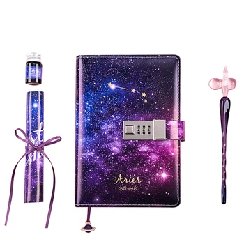 B6 Student Office Leather Cover Birthday Gift With Lock Agenda Planner Portable Twelve Constellations Diary Note Book Stationery
B6 Student Office Leather Cover Birthday Gift With Lock Agenda Planner Portable Twelve Constellations Diary Note Book Stationery