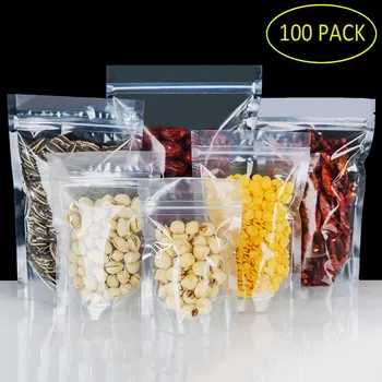 100pcs PET Transparent Zip Lock Plastic Bags Mylar Bag Ziplock Stand Up Food Spice Powder Packaging Pouch Clear Free Shipping
100pcs PET Transparent Zip Lock Plastic Bags Mylar Bag Ziplock Stand Up Food Spice Powder Packaging Pouch Clear Free Shipping