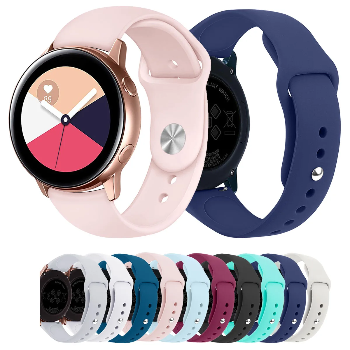 20mm Silicone Sport Strap Band For Samsung Galaxy Watch Active Watch Strap For Galaxy Watch 42mm Band Gear S2 Classic Bracelet
20mm Silicone Sport Strap Band For Samsung Galaxy Watch Active Watch Strap For Galaxy Watch 42mm Band Gear S2 Classic Bracelet