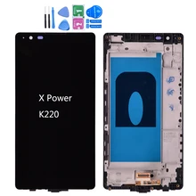 Ensemble écran tactile LCD avec châssis, pour LG X Power K220DS K220, Original, livraison gratuite=