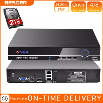 BESDER H.265 HI3536C 8CH 4K / 25CH 5MP CCTV NVR Max 4K Output ONVIF Security Video Recorder H.265 1CH Audio I/O 1*SATA Port
BESDER H.265 HI3536C 8CH 4K / 25CH 5MP CCTV NVR Max 4K Output ONVIF Security Video Recorder H.265 1CH Audio I/O 1*SATA Port